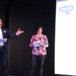 Manuela Mahlberg und Stefan Voegeding beim Launch-Event von Oral-B