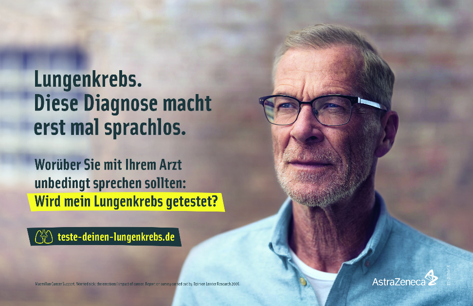 AstraZeneca startet Aufklärungskampagne zu Lungenkrebs. © 