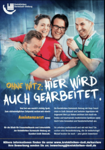 In der Kategorie BIG TALENTS, der besten Nachwuchsanzeige, gewannen die Kreiskliniken Darmstadt-Dieburg 