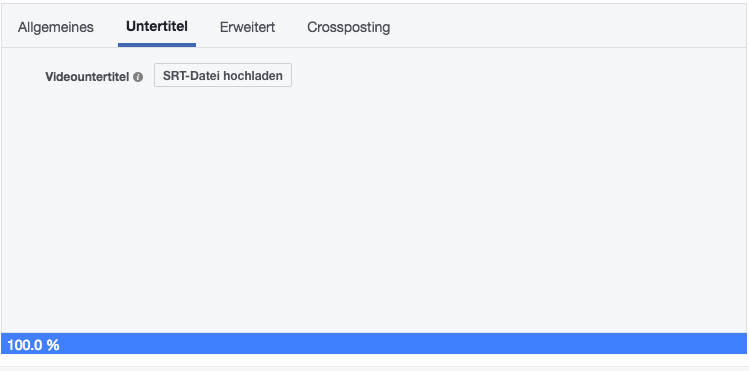 Video-Untertitel auf Facebook