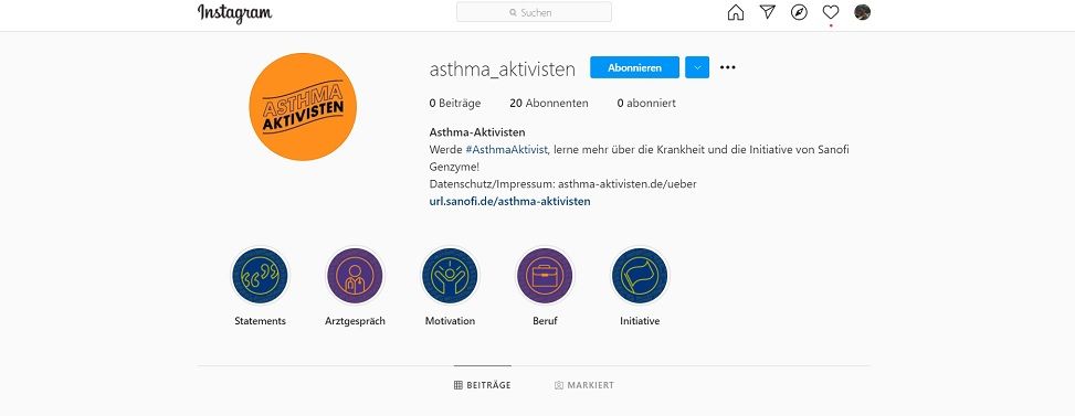 Asthma-Aktivisten auf Instagram