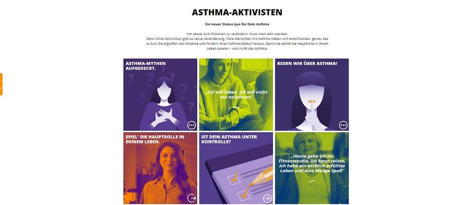 Website Patienteninitiative "Asthma-Aktivisten"